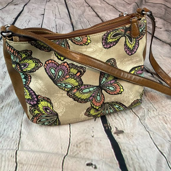 Jaclyn Smith Multicolored Butterfly Design Shoulder Bag - Picture 3 of 10